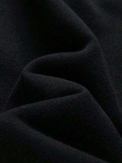 BLACK - Men’s Classic Half-Zip Fleece Hoodie — Clean Look, All-Season Comfort