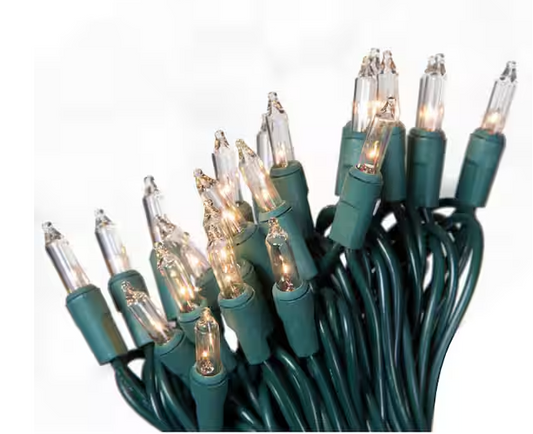 20 ft. Clear Christmas String Lights – 100 Count | Indoor/Outdoor Holiday Decor